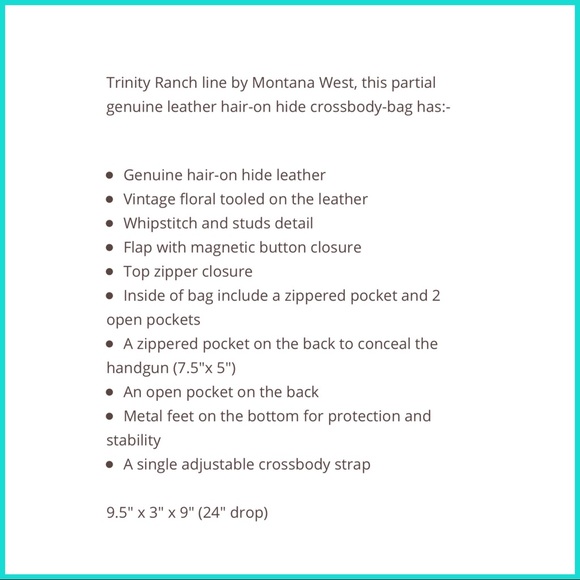 SOLD 🔥CONCEALED CARRY🔥Montana West TrinityRanch - Picture 4 of 12
